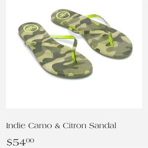 Solei Sea Indie Camo & Citron Sandal New with tag Size 9